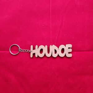 sleutelhanger - houdoe - hout